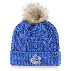 Vancouver Canucks '47 Women's Logo Meeko Cuffed Knit Hat with Pom - Blue | 47 brand on sale