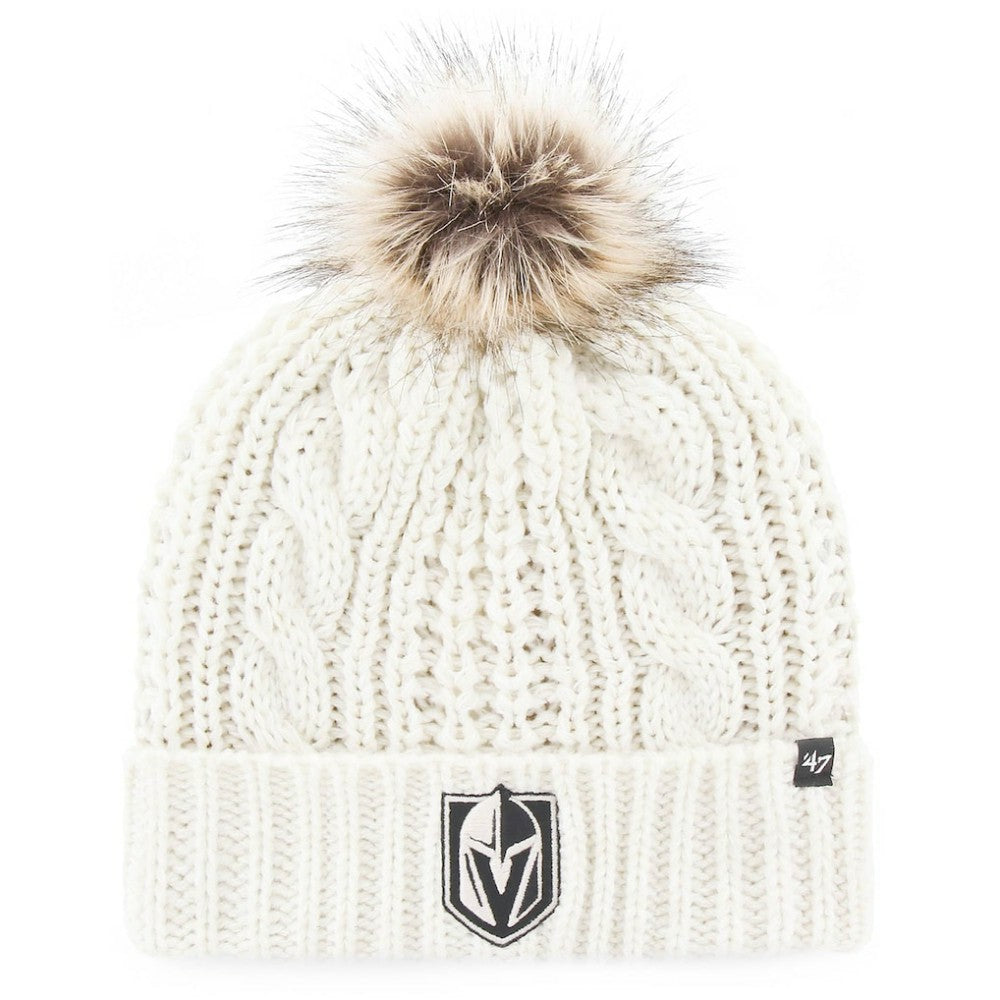 Vegas Golden Knights '47 Women's Logo Meeko Cuffed Knit Hat with Pom - White | 47 brand near me