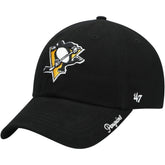 Pittsburgh Penguins '47 Women's Team Miata Clean Up Adjustable Hat - Black | 47 brand Clearance
