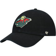 Minnesota Wild '47 Team Clean Up Adjustable Hat - Black | 47 brand near me