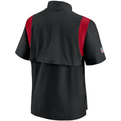 Atlanta Falcons Sideline Coaches Short Sleeve Quarter-Zip Jacket - Black - Nike