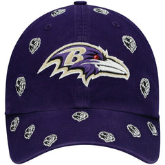 Baltimore Ravens '47 Women's Confetti Clean Up Head Logo Adjustable Hat - Purple - 47 brand