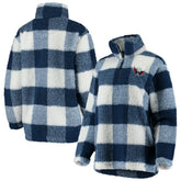 Washington Capitals G-III 4Her by Carl Banks Women's Plaid Sherpa Quarter-Zip Jacket - Navy/White | NHL discount