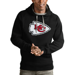 Kansas City Chiefs Antigua Victory Pullover Hoodie - Black - NFL