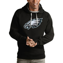Philadelphia Eagles Antigua Victory Pullover Hoodie - Black - NFL