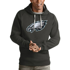 Philadelphia Eagles Antigua Victory Pullover Hoodie - Charcoal - NFL