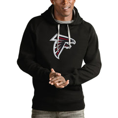 Atlanta Falcons Antigua Victory Pullover Hoodie - Black - NFL