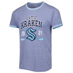 Seattle Kraken Fanatics Buzzer Beater Tri-Blend Ringer T-Shirt - Heathered Deep Sea Blue | Fanatics near me
