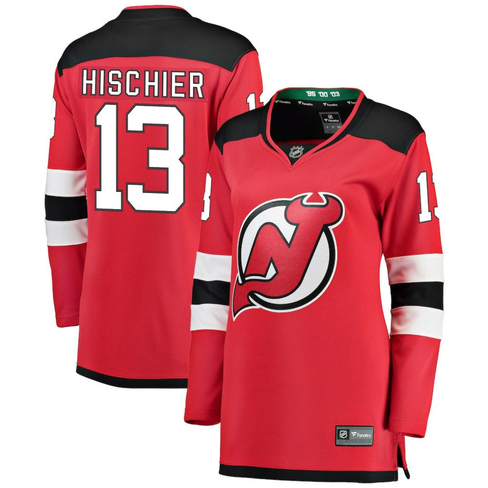 Nico Hischier New Jersey Devils Fanatics Women's Breakaway Home Player Jersey - Red | Fanatics Clearance