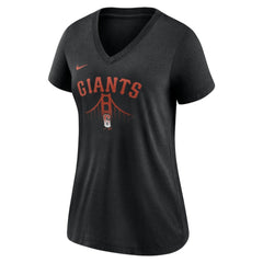 San Francisco Giants Nike Women's City Connect Tri-Blend V-Neck T-Shirt for sale