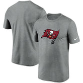 Tampa Bay Buccaneers Logo Essential Legend Performance T-Shirt - Heathered Pewter - Nike