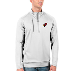 Arizona Cardinals Antigua Generation Quarter-Zip Pullover Jacket - White/Silver - NFL