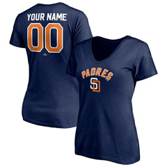 San Diego Padres Women's Cooperstown Winning Streak Personalized Name & Number V-Neck T-Shirt Discount