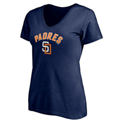 San Diego Padres Women's Cooperstown Winning Streak Personalized Name & Number V-Neck T-Shirt Discount