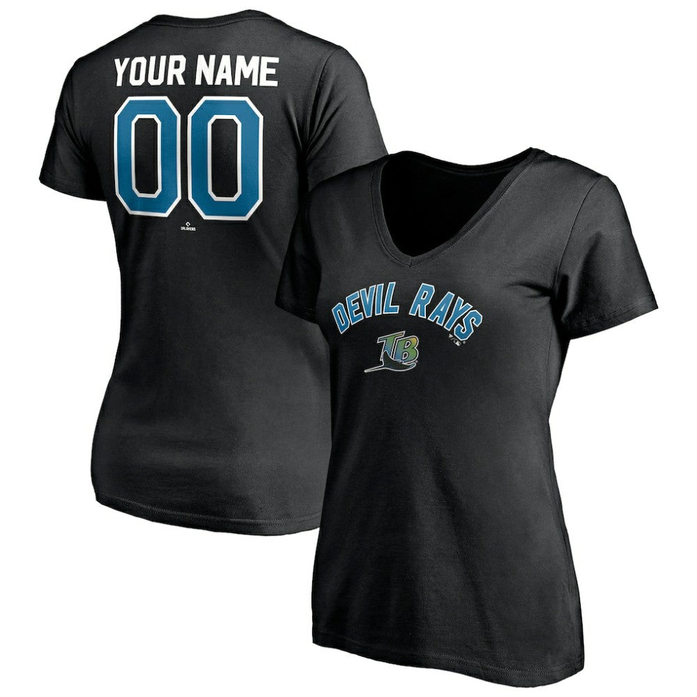 Tampa Bay Rays Women's Cooperstown Winning Streak Personalized Name & Number V-Neck T-Shirt Near Me