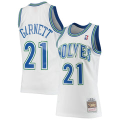 Mitchell & Ness Kevin Garnett Minnesota Timberwolves 1995/96 Hardwood Classics Swingman Jersey White
