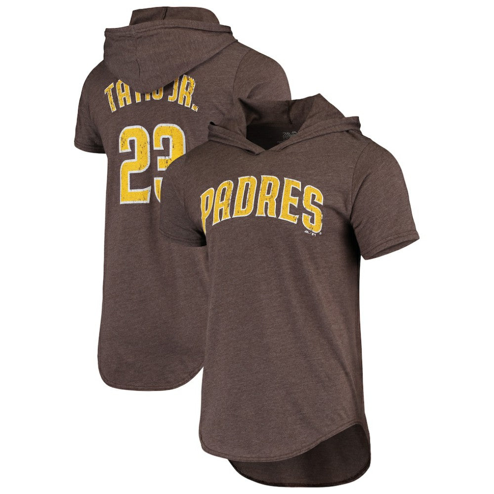 Fernando Tatis Jr. San Diego Padres Majestic Threads Softhand Player Tri-Blend Hoodie T-Shirt Sale