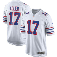 Josh Allen Buffalo Bills Alternate Game Player Jersey - White - Nike