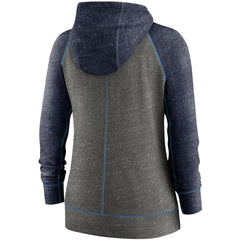 Tennessee Titans Women's Gym Vintage Raglan Full-Zip Hoodie - Heathered Charcoal/Navy - Nike