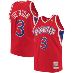 Mitchell & Ness Allen Iverson Philadelphia 76ers 1996/97 Hardwood Classics Authentic Jersey Red