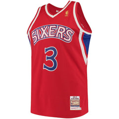 Mitchell & Ness Allen Iverson Philadelphia 76ers 1996/97 Hardwood Classics Authentic Jersey Red