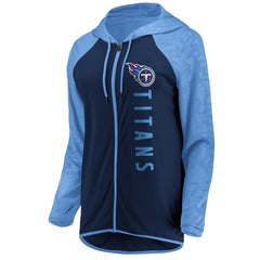Tennessee Titans Women's Forever Fan Full-Zip Hoodie - Navy/Light Blue - Fanatics