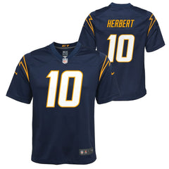 Justin Herbert Los Angeles Chargers Youth Game Jersey - Navy - Nike