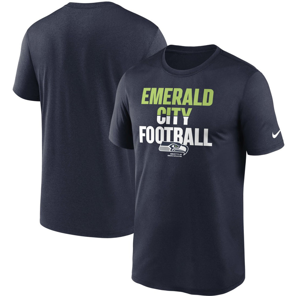 Seattle Seahawks Legend Local Phrase Performance T-Shirt - College Navy - Nike