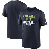 Seattle Seahawks Legend Local Phrase Performance T-Shirt - College Navy - Nike
