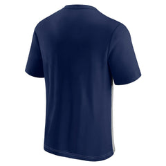 New England Patriots Colorblock T-Shirt - Navy/Heathered Gray - Fanatics