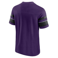 Baltimore Ravens Textured Hashmark V-Neck T-Shirt - Purple - Fanatics