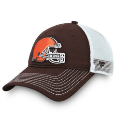 Cleveland Browns Fundamental Trucker Unstructured Adjustable Hat - Brown/White - Fanatics