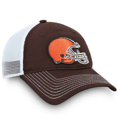 Cleveland Browns Fundamental Trucker Unstructured Adjustable Hat - Brown/White - Fanatics