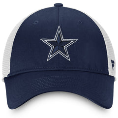 Dallas Cowboys Fundamental Trucker Unstructured Adjustable Hat - Navy/White - Fanatics