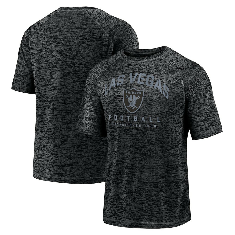 Las Vegas Raiders Shade Battle Ready Raglan Space-Dye T-Shirt - Black - Fanatics
