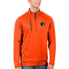 Philadelphia Flyers Antigua Generation Quarter-Zip Pullover Jacket - Orange/Charcoal | NHL sale