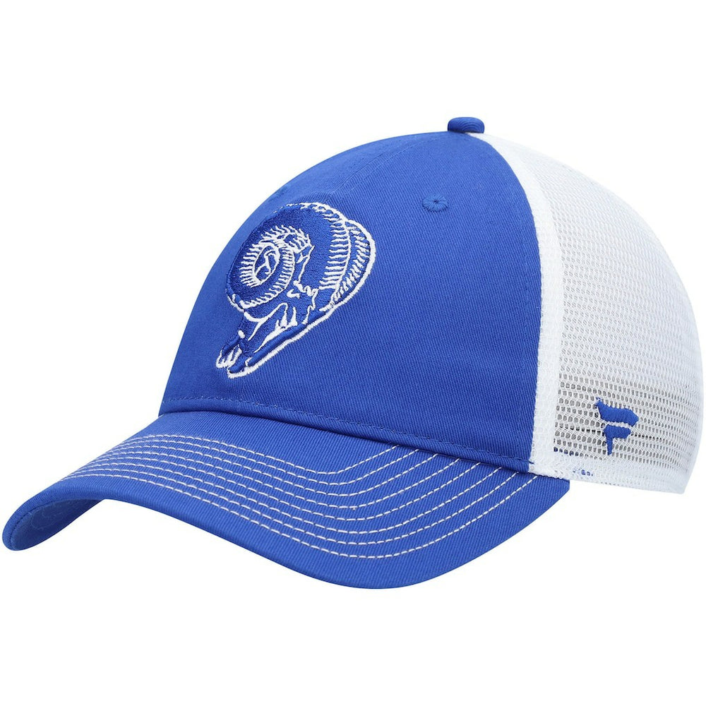 Los Angeles Rams Fundamental Vintage Trucker Unstructured Adjustable Hat - Royal/White - Fanatics