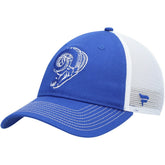 Los Angeles Rams Fundamental Vintage Trucker Unstructured Adjustable Hat - Royal/White - Fanatics
