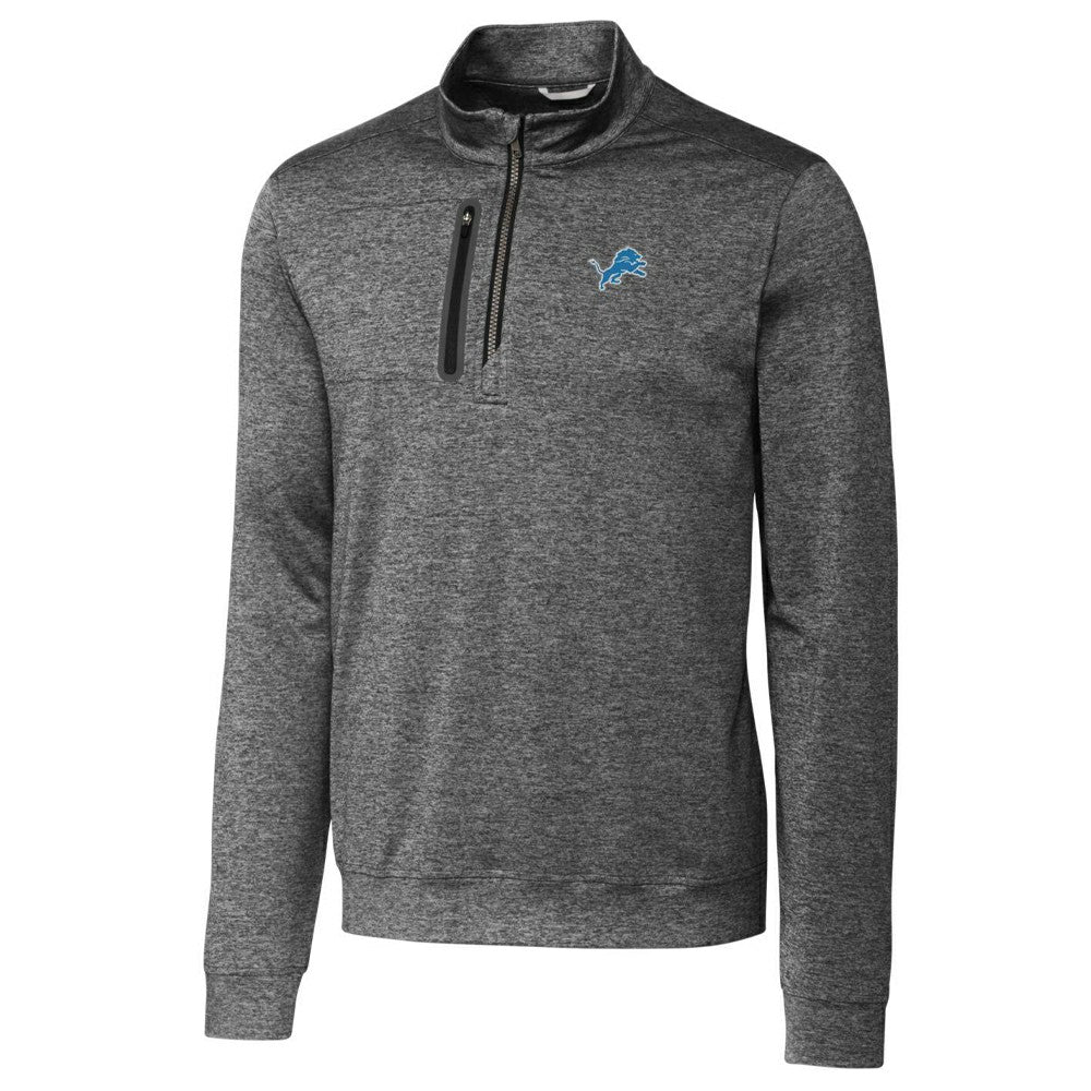 Detroit Lions Cutter & Buck Stealth Quarter-Zip Jacket - Gray - NFL