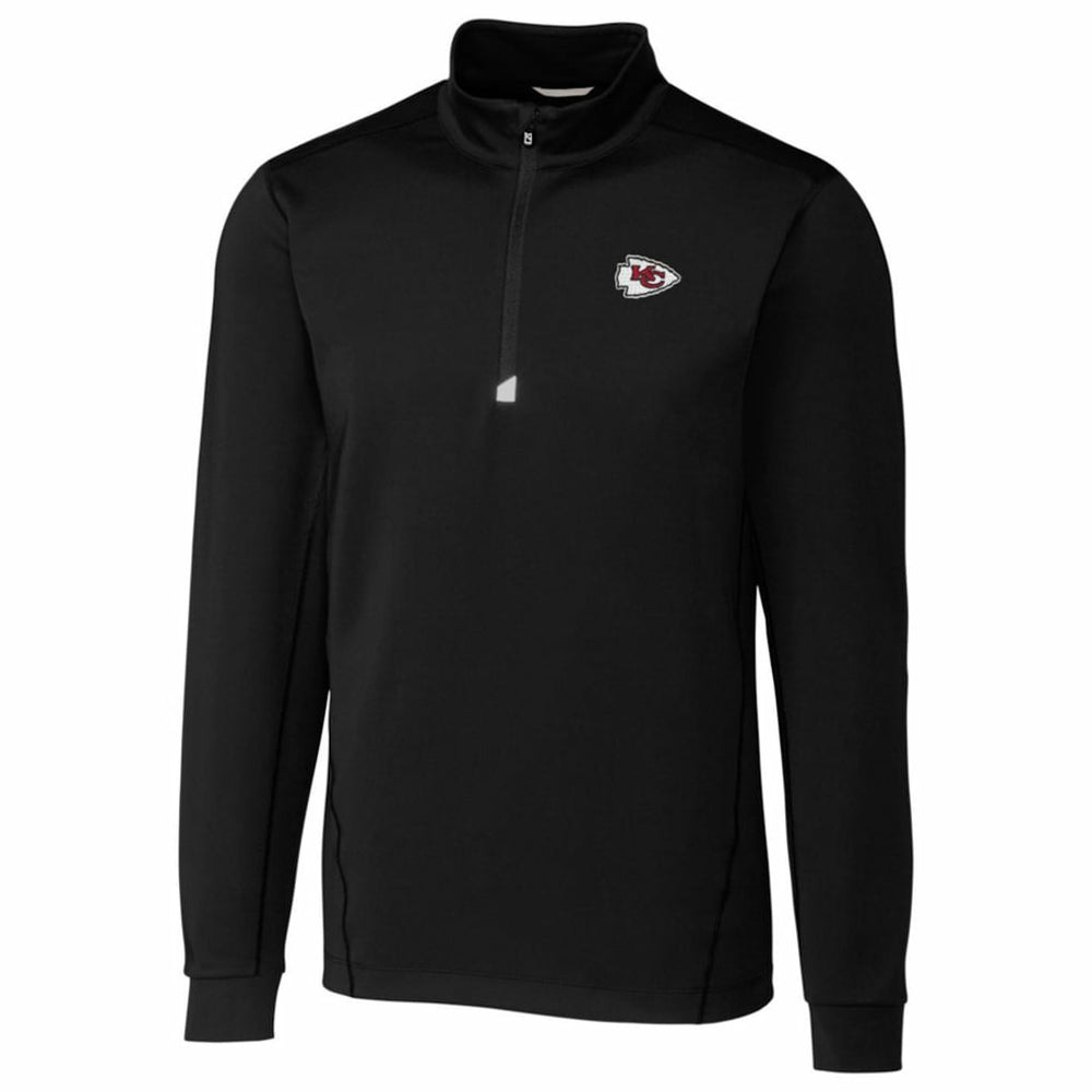 Kansas City Chiefs Cutter & Buck Traverse Quarter-Zip Pullover Jacket - Black - NFL