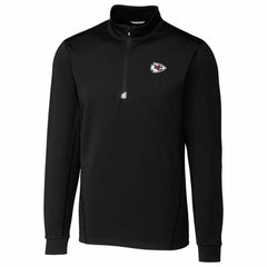 Kansas City Chiefs Cutter & Buck Traverse Quarter-Zip Pullover Jacket - Black - NFL