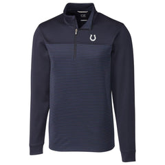 Indianapolis Colts Cutter & Buck Traverse Stripe Quarter-Zip Pullover Jacket - Navy - NFL