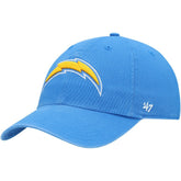 Los Angeles Chargers '47 Clean Up Primary Logo Adjustable Hat - Powder Blue - 47 brand