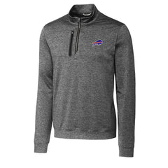 Buffalo Bills Cutter & Buck Big & Tall Stealth Quarter-Zip Pullover Jacket - Gray - NFL