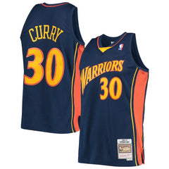 Mitchell & Ness Stephen Curry Golden State Warriors Hardwood Classics Swingman Jersey Navy