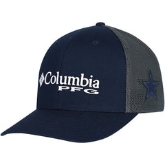 Dallas Cowboys PFG Mesh Snapback Hat - Navy - Columbia