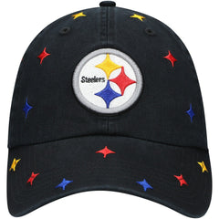 Pittsburgh Steelers '47 Women's Multi Confetti Clean Up Adjustable Hat - Black - 47 brand