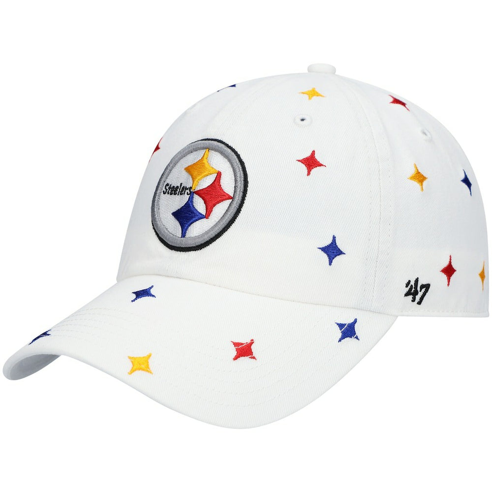 Pittsburgh Steelers '47 Women's Multi Confetti Clean Up Adjustable Hat - White - 47 brand