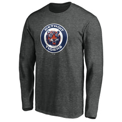 Detroit Tigers Cooperstown Collection Huntington Logo Long Sleeve T-Shirt Discount