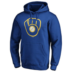 Milwaukee Brewers Cooperstown Collection Huntington Logo Fitted Pullover Hoodie Discount